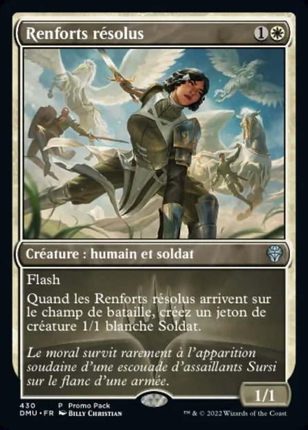 Renforts résolus, carte Magic DMU 430 — extension Dominaria Uni