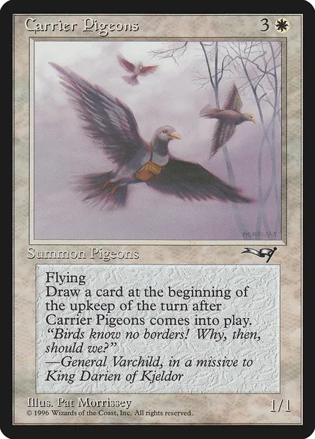 Carrier Pigeons, Magic card ALL 1a — Alliances set