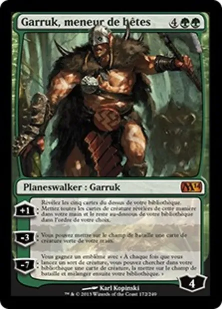 Garruk, meneur de bêtes, carte Magic M14 172 — extension Magic 2014