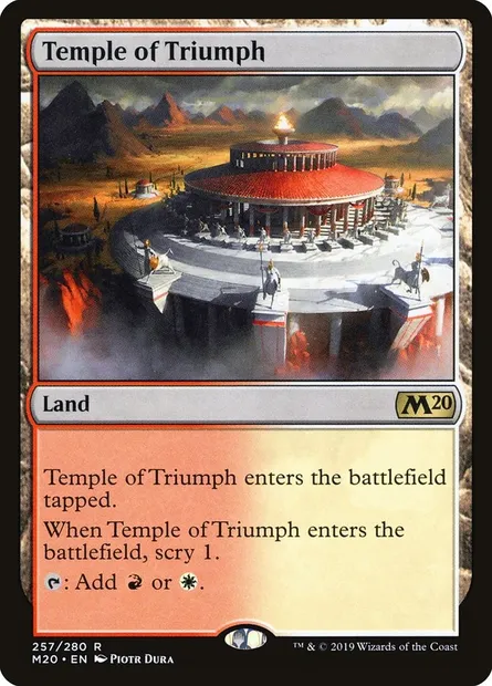 Temple of Triumph, Magic card M20 257 — Core Set 2020 set