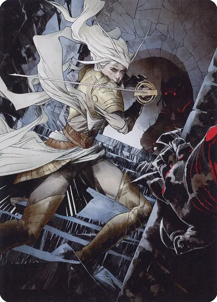 Thalia, Guardian of Thraben // Thalia, Guardian of Thraben, Magic card AMOM 67 — March of the Machine Art Series set