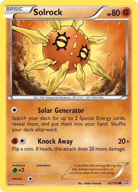 Solrock, Pokémon card PRC 83 — Primal Clash set