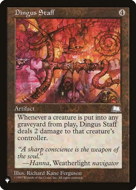 Dingus Staff, Magic card PLST WTH-149 — The List set