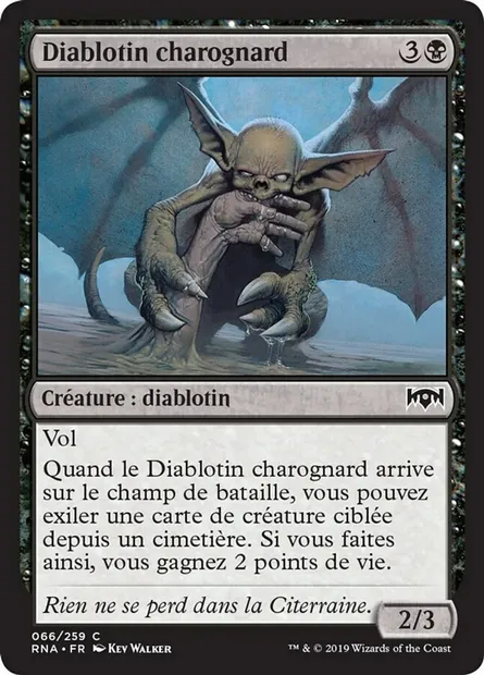 Diablotin charognard, carte Magic RNA 66 — extension L'allégeance de Ravnica