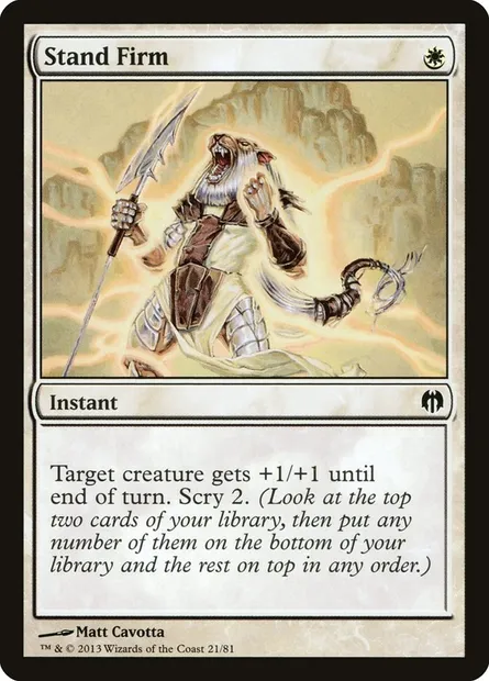 Stand Firm, Magic card DDL 21 — Duel Decks: Heroes vs. Monsters set