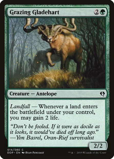 Grazing Gladehart, Magic card DDP 14 — Duel Decks: Zendikar vs. Eldrazi set