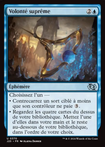 Volonté suprême, carte Magic J25 370 — extension Foundations Jumpstart