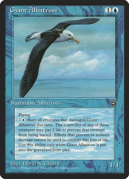 Giant Albatross, Magic card HML 27b — Homelands set