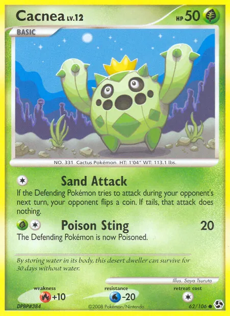 Cacnea, Pokémon card GE 62 — Great Encounters set