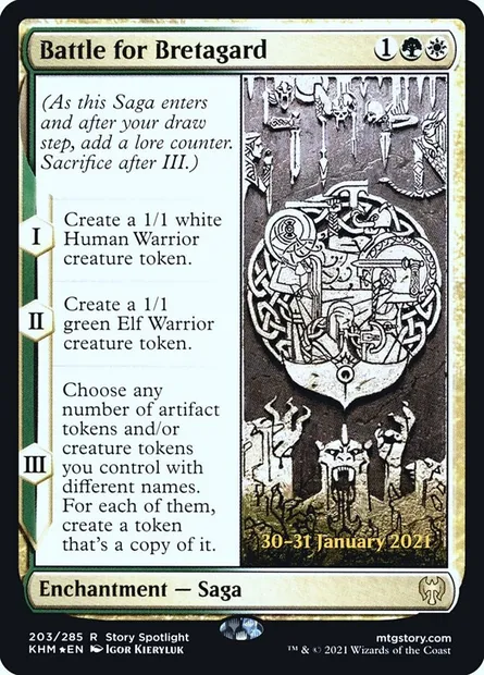 Bataille de Bretagard, carte Magic PKHM 203s — extension Kaldheim Promos