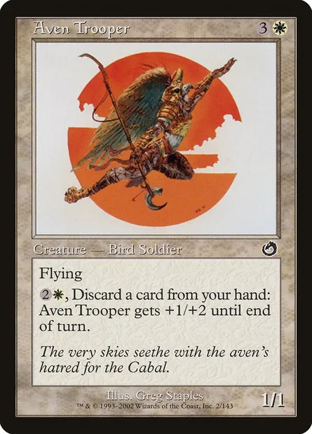 Aven Trooper, Magic card TOR 2 — Torment set