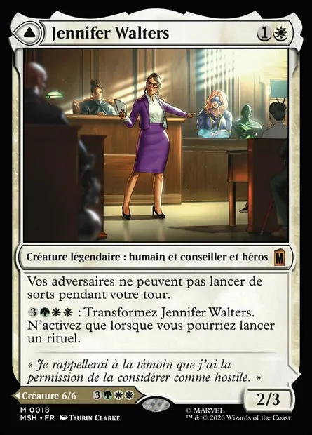 Jennifer Walters // La sensationnelle Miss Hulk, carte Magic MSH 18 — extension Marvel Super Heroes