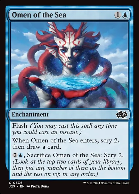 Omen of the Sea, Magic card J25 336 — Foundations Jumpstart set