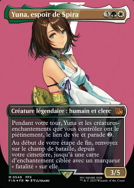 Yuna, espoir de Spira, carte Magic FIN 549 — extension Final Fantasy
