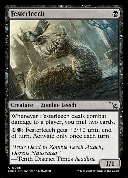 Festerleech, Magic card MKM 85 — Murders at Karlov Manor set