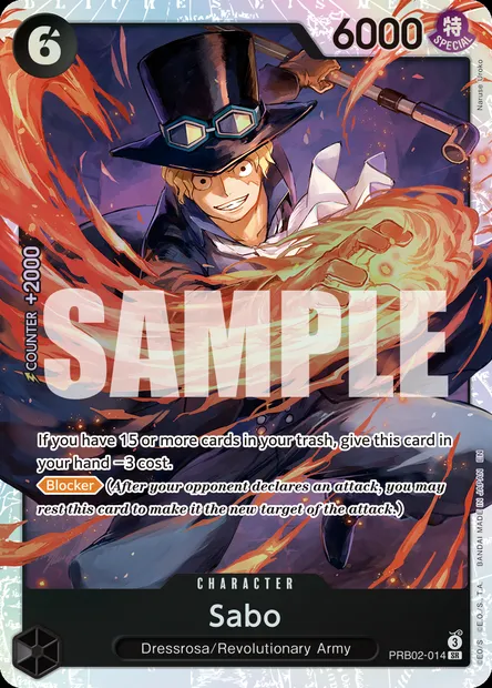 Sabo, One Piece card PRB02-014 — ONE PIECE CARD THE BEST vol.2 set