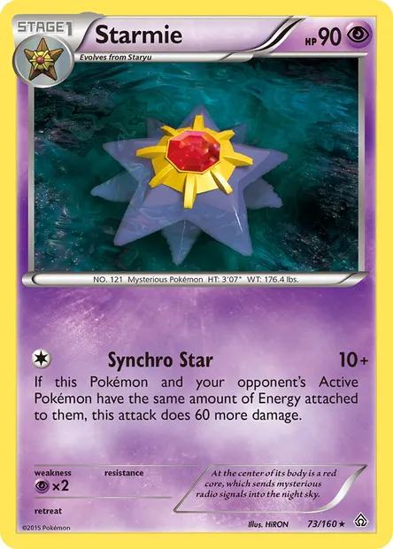 Starmie, Pokémon card PRC 73 — Primal Clash set