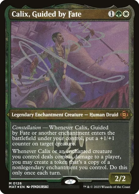 Calix, Guided by Fate, Magic card MAT 126 — March of the Machine: The Aftermath set