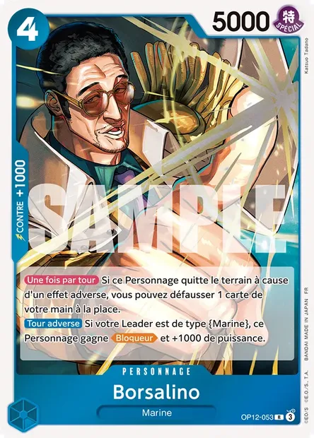 Borsalino, carte One Piece OP12-053 — extension L'HÉRITAGE DU MAÎTRE