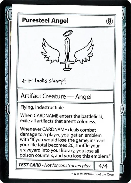 Puresteel Angel, carte Magic CMB2 109 — extension Mystery Booster Playtest Cards 2021