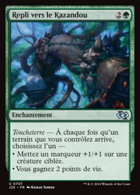 Repli vers le Kazandou, carte Magic J25 707 — extension Foundations Jumpstart