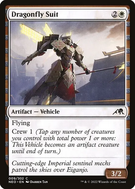 Dragonfly Suit, Magic card NEO 9 — Kamigawa: Neon Dynasty set