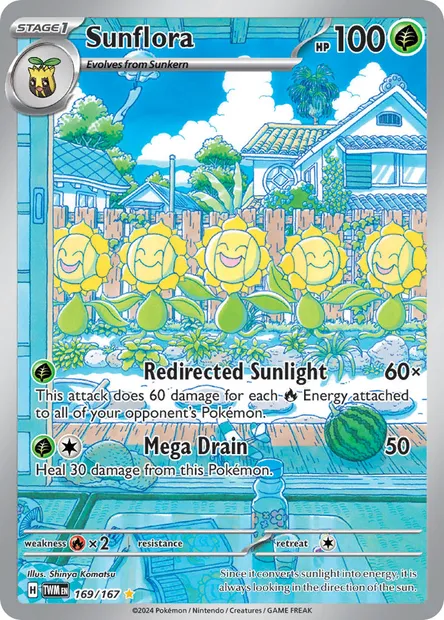 Sunflora, Pokémon card TWM 169 — Twilight Masquerade set