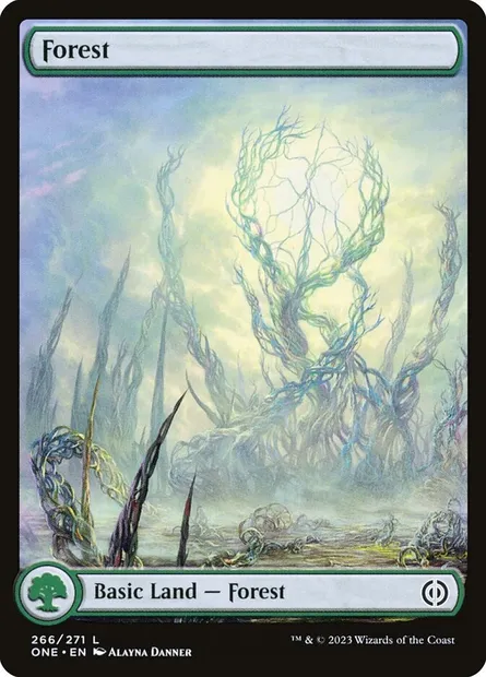 Forest, Magic card ONE 266 — Phyrexia: All Will Be One set