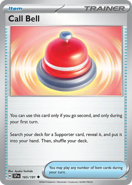 Call Bell, Pokémon card SSP 165 — Surging Sparks set