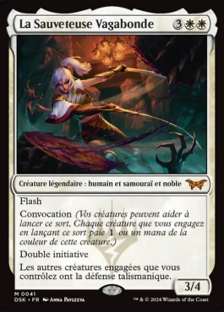 La Sauveteuse Vagabonde, carte Magic DSK 41 — extension Duskmourn: House of Horror