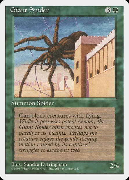 Giant Spider, Magic card 4ED 249 — Fourth Edition set