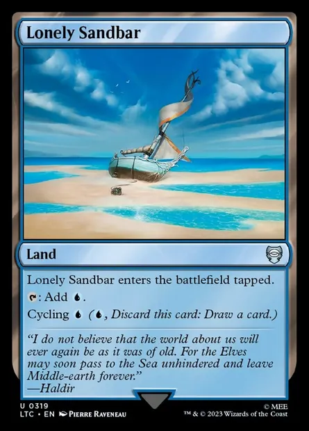 Lonely Sandbar, Magic card LTC 319 — Tales of Middle-earth Commander set