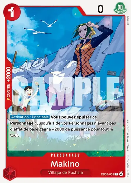 Makino, carte One Piece EB03-009 — extension ONE PIECE HEROINES EDITION