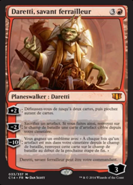 Daretti, savant ferrailleur, carte Magic C14 33 — extension Commander 2014