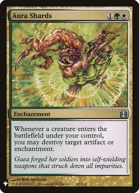 Échardes d'aura, carte Magic PLST CMD-182 — extension The List