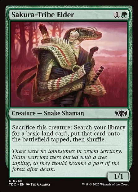 Sakura-Tribe Elder, Magic card TDC 266 — Tarkir: Dragonstorm Commander set