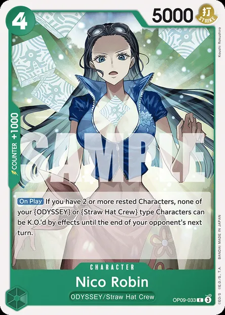 Nico Robin, One Piece card OP09-033 — EMPERORS IN THE NEW WORLD set
