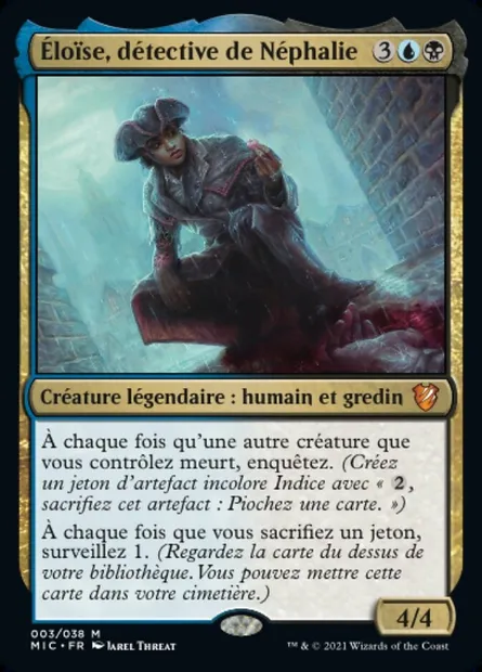 Éloïse, détective de Néphalie, carte Magic MIC 3 — extension Midnight Hunt Commander