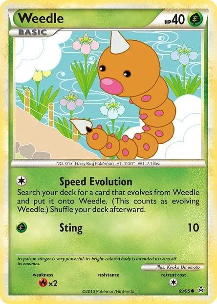 Weedle, Pokémon card UL 69 — Unleashed set