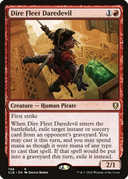Dire Fleet Daredevil, Magic card CLB 788 — Commander Legends: Battle for Baldur's Gate set