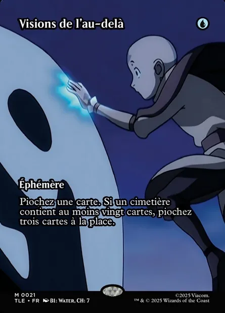 Visions de l'au-delà, carte Magic TLE 21 — extension Avatar: The Last Airbender Eternal