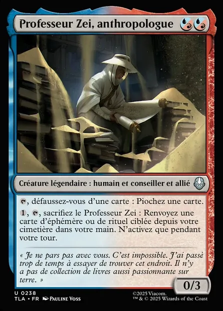 Professeur Zei, anthropologue, carte Magic TLA 238 — extension Avatar: The Last Airbender