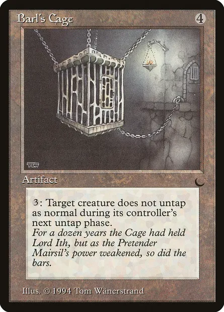Cage de Barl, carte Magic DRK 96 — extension The Dark