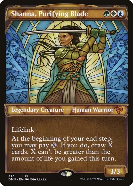 Shanna, Purifying Blade, Magic card DMU 317 — Dominaria United set