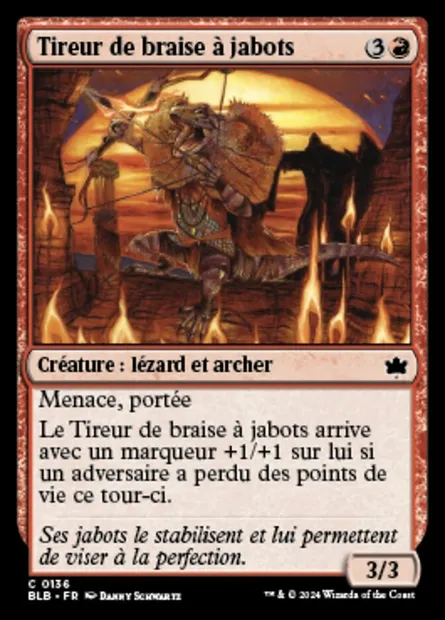 Tireur de braise à jabots, carte Magic BLB 136 — extension Bloomburrow