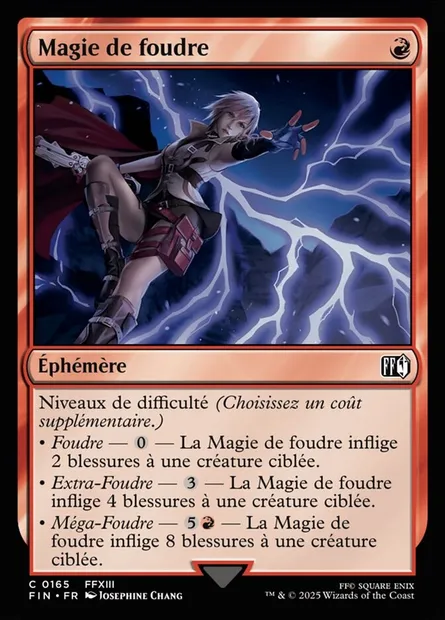 Magie de foudre, carte Magic FIN 165 — extension Final Fantasy