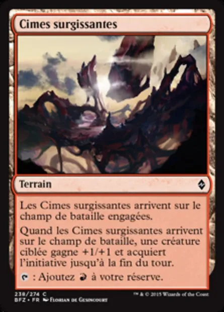 Cimes surgissantes, carte Magic BFZ 238 — extension La bataille de Zendikar