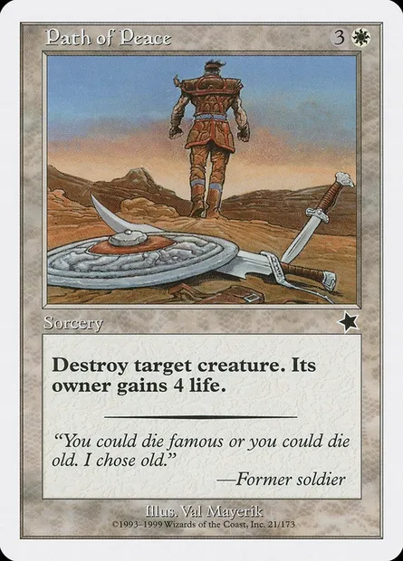 Chemin de paix, carte Magic S99 21 — extension Starter 1999