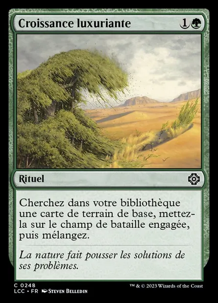 Croissance luxuriante, carte Magic LCC 248 — extension The Lost Caverns of Ixalan Commander