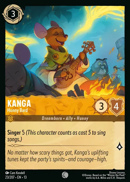 Kanga - Hunny Bard, Disney Lorcana card CH13-023 — Attack of the Vine! set